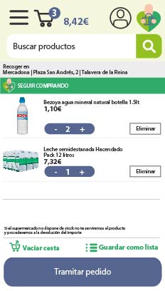 seleccionas ciudad y supermercado